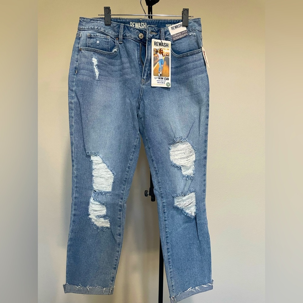 Rewash Brand Super High Rise Mom Jean